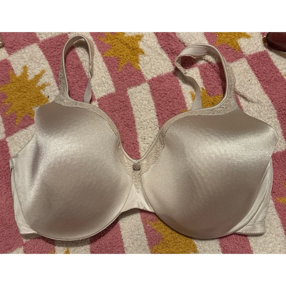 Just My Size Full Figure White Modern Curvy Light Foam Balconette Bra, 42DDD‎